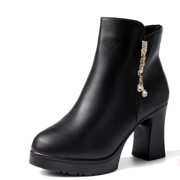 boots women ankle pure color booties drill strap square high heel rhinestone wedges outdoor shoes, Black
boots women ankle pure color booties drill strap square high heel rhinestone wedges outdoor shoes, Black