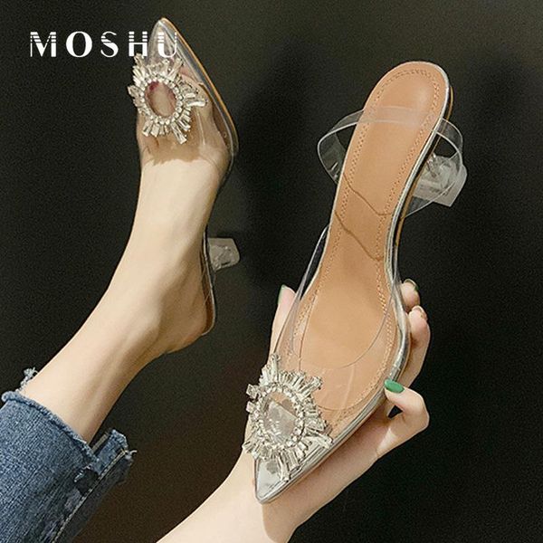 dress shoes 2021 summer women pumps elegant stiletto clear heels pointed toe high crystal wedding zapatos mujer, Black 
dress shoes 2021 summer women pumps elegant stiletto clear heels pointed toe high crystal wedding zapatos mujer, Black