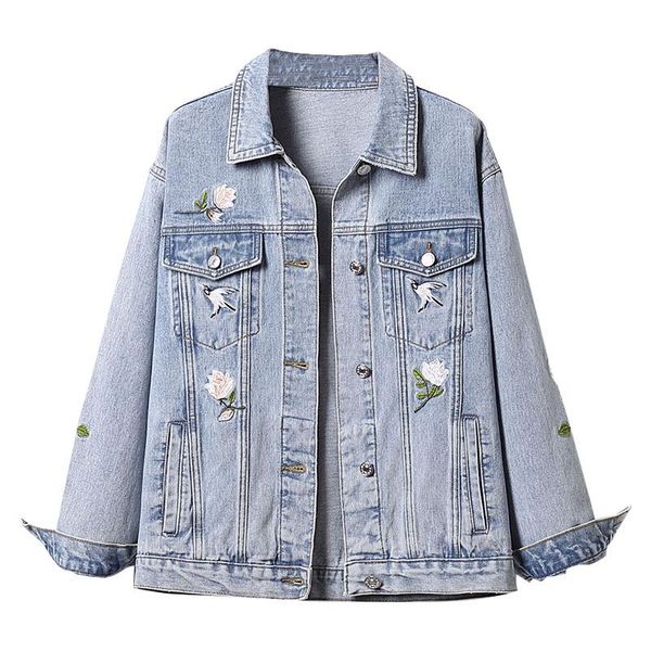women's jackets fashion spring 5xl women fat mm color embroidery personalized denim cardigan jacket, Black;brown
women's jackets fashion spring 5xl women fat mm color embroidery personalized denim cardigan jacket, Black;brown