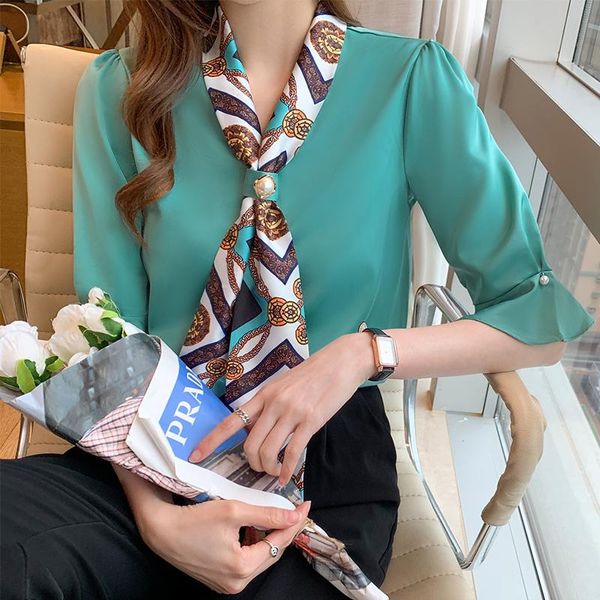 women's blouses & shirts women short sleeve korean style blouse female chiffon printing tie design casual solid colours ladies clothing, White
women's blouses & shirts women short sleeve korean style blouse female chiffon printing tie design casual solid colours ladies clothing, White