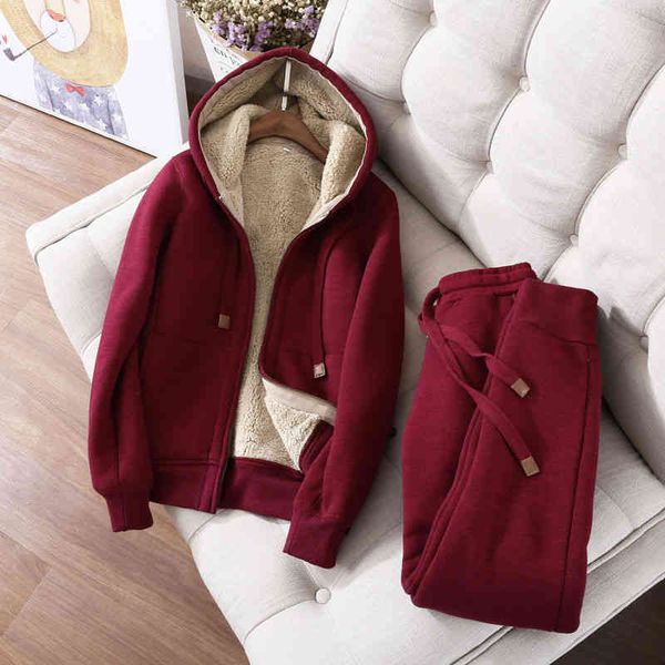 sports leisure suit women's winter lamb plus cashmere thickened, simple and thin long sve hooded short coat sports, Gray
sports leisure suit women's winter lamb plus cashmere thickened, simple and thin long sve hooded short coat sports, Gray