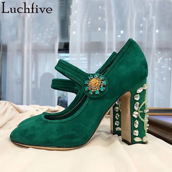 dress shoes crystal high heel women pumps retro suede ladies round toe party woman one belt buckles green zapatos de mujer, Black
dress shoes crystal high heel women pumps retro suede ladies round toe party woman one belt buckles green zapatos de mujer, Black