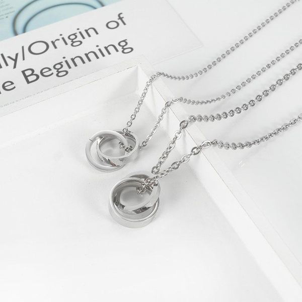 pendant necklaces 1pair couple stainless steel interlocking necklace jewelry brother friend lovers chain gift, Silver
pendant necklaces 1pair couple stainless steel interlocking necklace jewelry brother friend lovers chain gift, Silver
