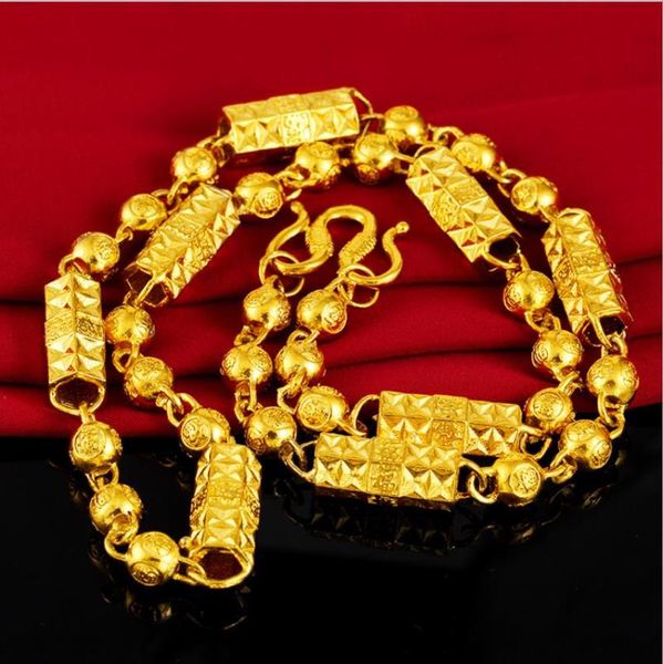 chains weight heavy 60cm hexagonal buddha bead 24k real yellow solid gold plated men's necklace chain 10mm birthday jewelry, Silver
chains weight heavy 60cm hexagonal buddha bead 24k real yellow solid gold plated men's necklace chain 10mm birthday jewelry, Silver