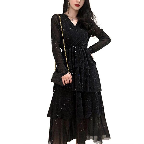 casual dresses ly womens v neck dress for fall vintage long sleeve sequin cake multi layers m99, Black;gray
casual dresses ly womens v neck dress for fall vintage long sleeve sequin cake multi layers m99, Black;gray