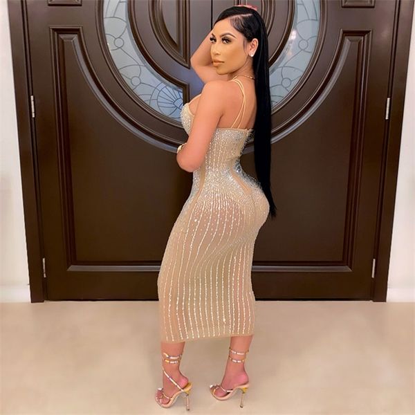 kricesseen sequin glitter crystal midi dress vestido women sleeveless strap bodycon see through party club dresses, Black;gray
kricesseen sequin glitter crystal midi dress vestido women sleeveless strap bodycon see through party club dresses, Black;gray