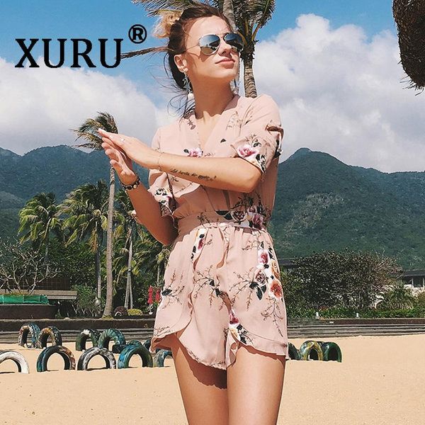 women's jumpsuits & rompers xuru chiffon jumpsuit v-neck ruffle short sleeve pants bohemian seaside beach print siamese shorts, Black;white
women's jumpsuits & rompers xuru chiffon jumpsuit v-neck ruffle short sleeve pants bohemian seaside beach print siamese shorts, Black;white