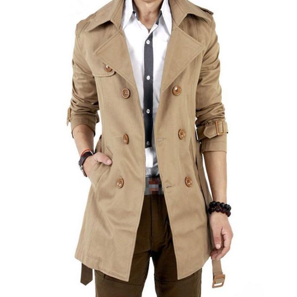 men's trench coats 2021 coat men classic double breasted mens long masculino clothing jackets & british style overcoat, Tan;black
men's trench coats 2021 coat men classic double breasted mens long masculino clothing jackets & british style overcoat, Tan;black