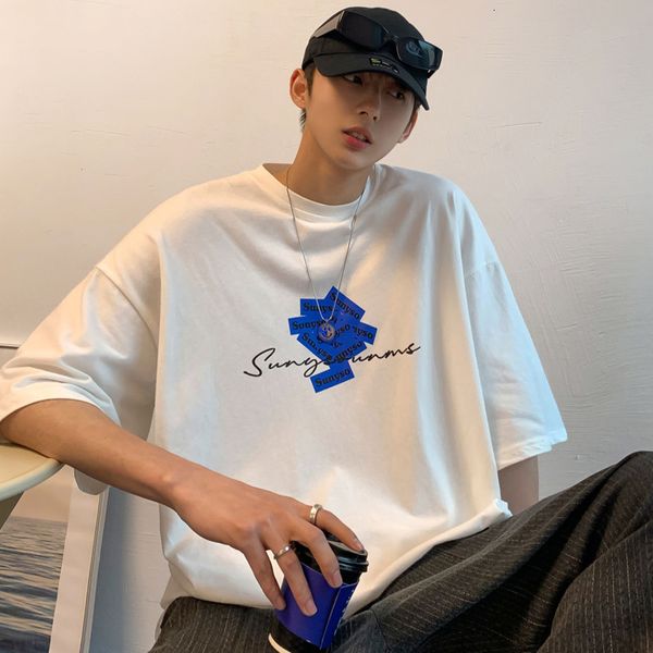 summer creative print korean loose men short sleeve t-shirt simple fashion big size harajuku streetwear, White;black
summer creative print korean loose men short sleeve t-shirt simple fashion big size harajuku streetwear, White;black