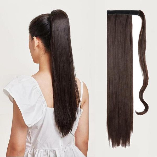 synthetic wigs wrap around ponytail clip in hair long straight natural hairpiece headwear brown gray, Black
synthetic wigs wrap around ponytail clip in hair long straight natural hairpiece headwear brown gray, Black