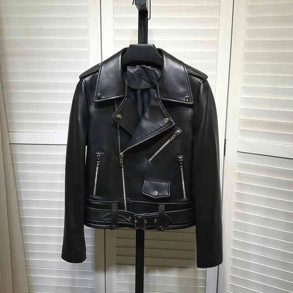 women's jackets spring designer 2021 fashion women of genuine leather motorcycle jacket b669, Black;brown
women's jackets spring designer 2021 fashion women of genuine leather motorcycle jacket b669, Black;brown