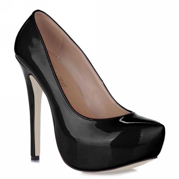 dress shoes spring autumn patent 14cm high heel pumps women stiletto thin round toe platform party lady shoe 4b-a1, Black
dress shoes spring autumn patent 14cm high heel pumps women stiletto thin round toe platform party lady shoe 4b-a1, Black