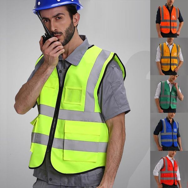 plus size men safety work vest 5pockets reflectivestrip jacket reflective construction traffic 6 colors, White;black
plus size men safety work vest 5pockets reflectivestrip jacket reflective construction traffic 6 colors, White;black