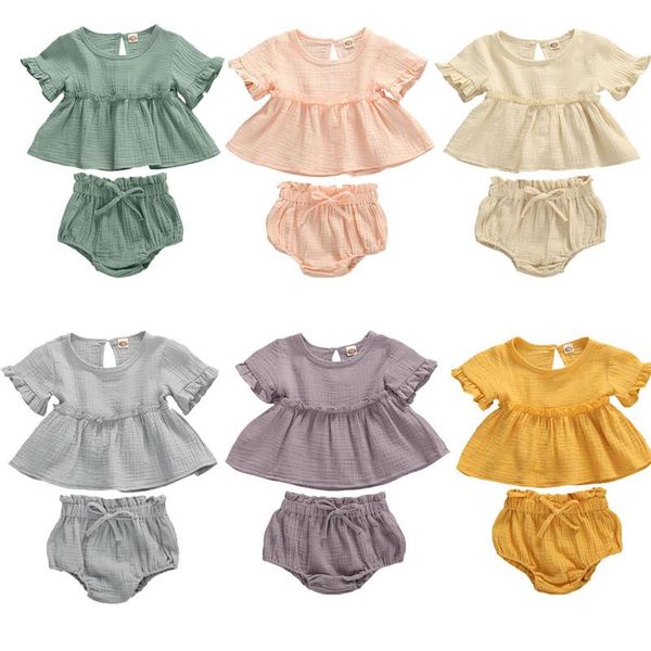clothing sets pudcoco 2pcs 0-24 months born infant baby girls clothes cute solid ruffles short sleeve t-shirts +shorts outfit suit, White
clothing sets pudcoco 2pcs 0-24 months born infant baby girls clothes cute solid ruffles short sleeve t-shirts +shorts outfit suit, White
