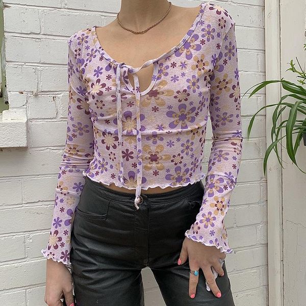 women's blouses & shirts women fashion flower print blouse female autumn flared long sleeves hollow out purple, White
women's blouses & shirts women fashion flower print blouse female autumn flared long sleeves hollow out purple, White