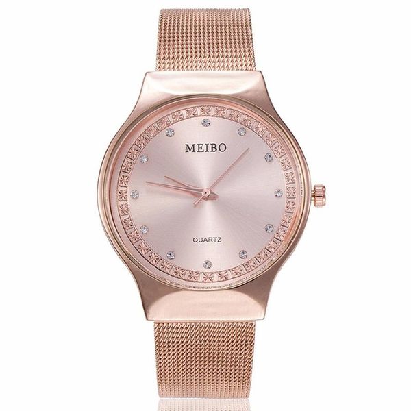 wristwatches fashion women rose gold rhinestone quartz watches meibo brand casual ladies stainless steel mesh relogio feminino, Slivery;brown
wristwatches fashion women rose gold rhinestone quartz watches meibo brand casual ladies stainless steel mesh relogio feminino, Slivery;brown