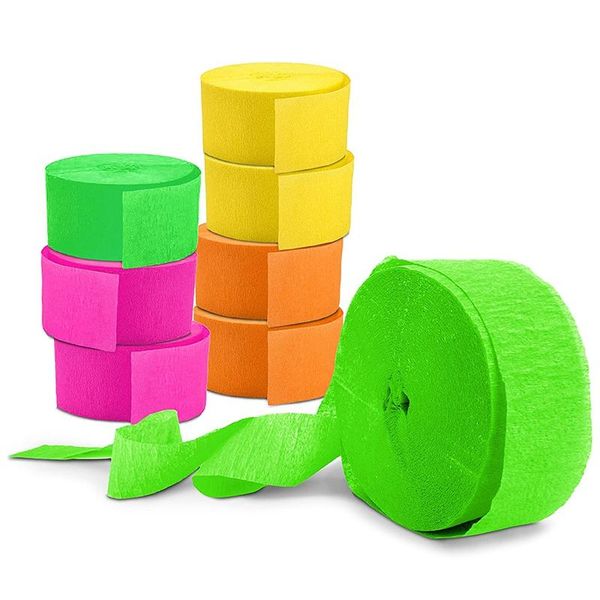 party decoration ribbon decoration-neon crepe paper-black light supplies and accessories fluorescent-8 packs
party decoration ribbon decoration-neon crepe paper-black light supplies and accessories fluorescent-8 packs