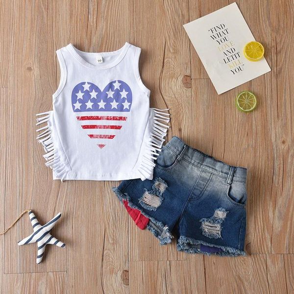 clothing sets girl summer girls' independence day + edge denim shorts two-piece suit baby clothes daily dziewczyna zestawy 2021, White
clothing sets girl summer girls' independence day + edge denim shorts two-piece suit baby clothes daily dziewczyna zestawy 2021, White
