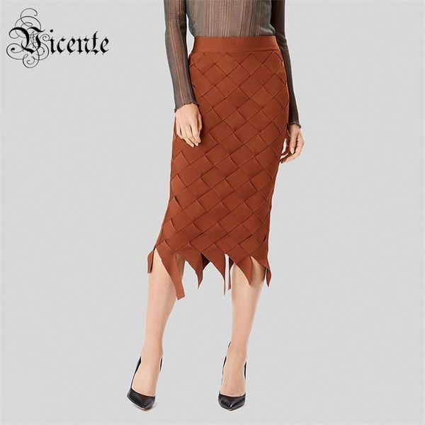 chic brown skirt plaid braided design celebrity party club bandage knee length 210520, Black
chic brown skirt plaid braided design celebrity party club bandage knee length 210520, Black