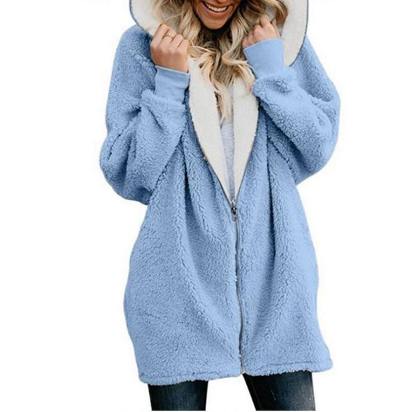 women's plush long coat plus size 5xl winter casual zipper loose fluffy hooded warm wool soft pocket jackets, Black;brown
women's plush long coat plus size 5xl winter casual zipper loose fluffy hooded warm wool soft pocket jackets, Black;brown