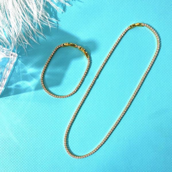 chokers 2021 fashion trend luxury jewelry full pave + nano zircon 2mm bracelet nacklace wedding sets for women party gifting, Golden;silver
chokers 2021 fashion trend luxury jewelry full pave + nano zircon 2mm bracelet nacklace wedding sets for women party gifting, Golden;silver