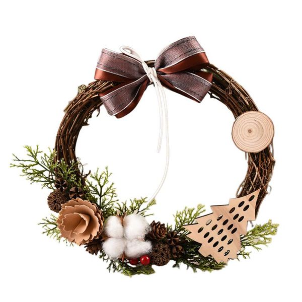 1pc christmas hanging front door wreath xmas tree ornament garlands festival decorative swan family gifts flowers & wreaths