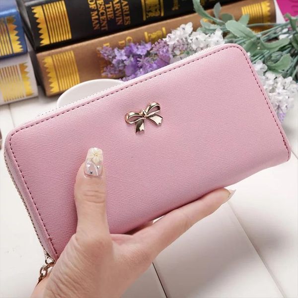 korean fashion women bowknot long wallets 8 colour pu leather female coin purse money phone card holder bag zipper clutch, Red;black
korean fashion women bowknot long wallets 8 colour pu leather female coin purse money phone card holder bag zipper clutch, Red;black
