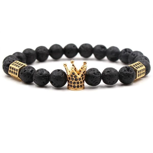 charm bracelets elegant men's natural stone set couple volcanic crown beads lucky bracelets&bangles jewelry for men gift, Golden;silver
charm bracelets elegant men's natural stone set couple volcanic crown beads lucky bracelets&bangles jewelry for men gift, Golden;silver