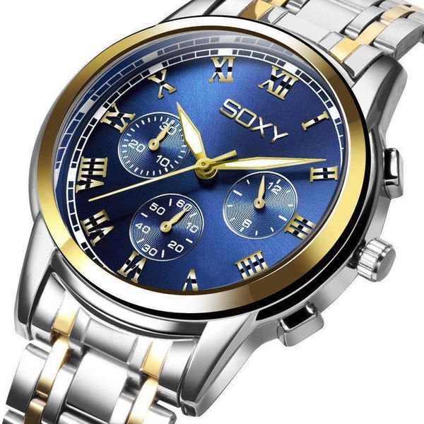 

mens sport watches men watch 2021 fashion wristwatch analog quartz military stainless steel date orologio uomo wristwatches, Slivery;brown
