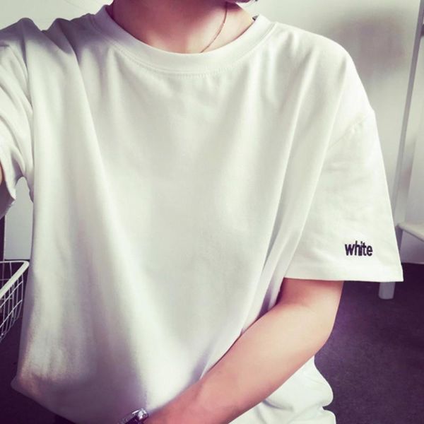 women's t-shirt women 2021 round collar summer short sleeve tshirt casual solid color loose fashion camisetas verano mujer, White
women's t-shirt women 2021 round collar summer short sleeve tshirt casual solid color loose fashion camisetas verano mujer, White