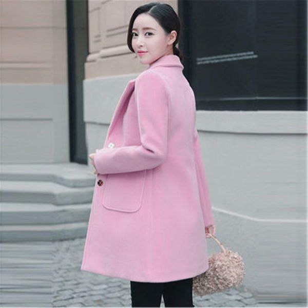 women's wool & blends warm winter coat mid-length casual woolen slim comfortable single-breasted solid color stitching, Black
women's wool & blends warm winter coat mid-length casual woolen slim comfortable single-breasted solid color stitching, Black