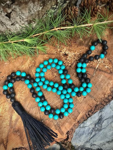 pendant necklaces 8mm turquoises mala necklace 108 beads lava stone hand knotted tassel prayer bracelet yoga, Silver
pendant necklaces 8mm turquoises mala necklace 108 beads lava stone hand knotted tassel prayer bracelet yoga, Silver