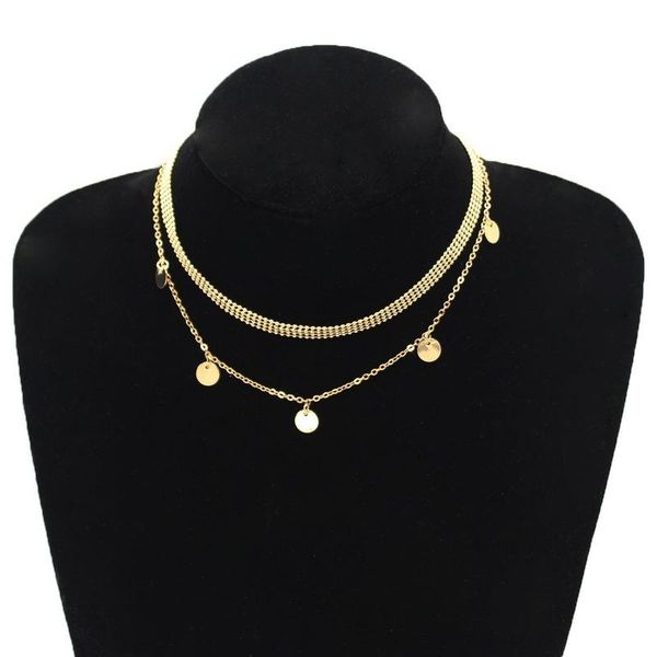 chains multilayer necklaces woman round necklace women european fashion designer retro girls wedding jewelry gold color metal collier, Silver
chains multilayer necklaces woman round necklace women european fashion designer retro girls wedding jewelry gold color metal collier, Silver