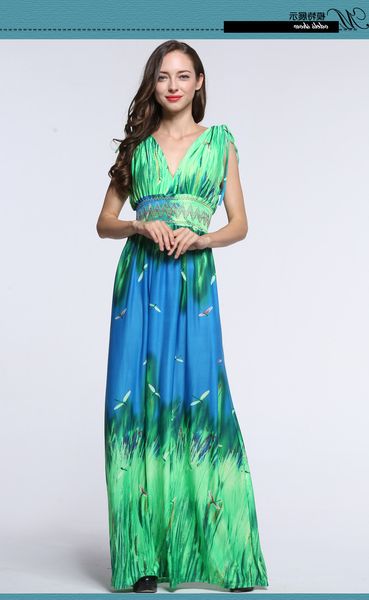 2020 spring and summer printed bohemian dress long skirt high waist large hem women's dress, Black;gray
2020 spring and summer printed bohemian dress long skirt high waist large hem women's dress, Black;gray