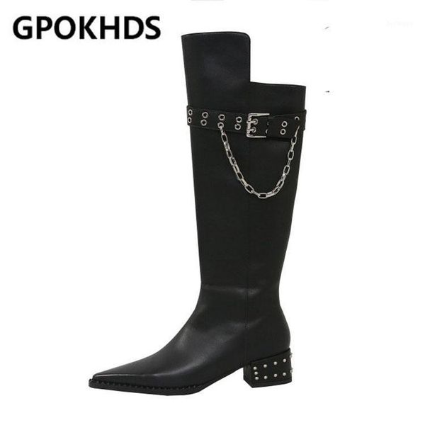 boots gpokhds 2021 women knee-high cow leather winter zippers chain short plush pointed toe high heels female western1, Black
boots gpokhds 2021 women knee-high cow leather winter zippers chain short plush pointed toe high heels female western1, Black