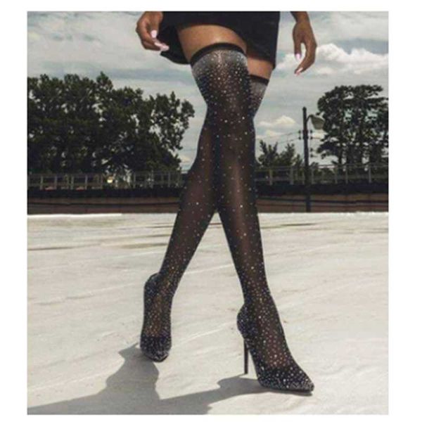 boots moraima snc crystal stretch fabric sock pointed toe over the knee high heel thigh bling woman, Black
boots moraima snc crystal stretch fabric sock pointed toe over the knee high heel thigh bling woman, Black