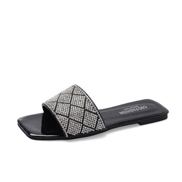 slippers summer women's flat casual rhinestone ladies bling slides sandals women fashion beach shoes female plus size 35-42 a408, Black
slippers summer women's flat casual rhinestone ladies bling slides sandals women fashion beach shoes female plus size 35-42 a408, Black