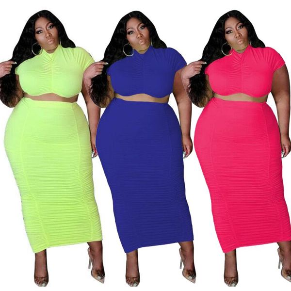 plus size tracksuits 4xl 5xl women's clothing fashion casual solid color short sleeved folds elegant long skirt suit wholesale drop, Black
plus size tracksuits 4xl 5xl women's clothing fashion casual solid color short sleeved folds elegant long skirt suit wholesale drop, Black