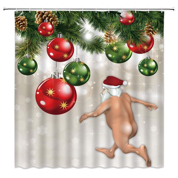 funny santa xmas shower curtain naked santa streaking colorful christmas balls decor jolly humor scene,red green fabric bathroom
funny santa xmas shower curtain naked santa streaking colorful christmas balls decor jolly humor scene,red green fabric bathroom