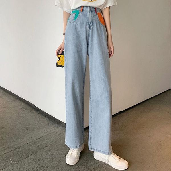 women's pants & capris wide leg high waist women femme straight baggy plus size blue jeans korean fashion 2021 summer ladies trousers, Black;white
women's pants & capris wide leg high waist women femme straight baggy plus size blue jeans korean fashion 2021 summer ladies trousers, Black;white