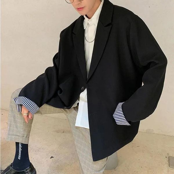 men's suits & blazers godlikeu men casual fashion loose korean suit male vintage jacket streetwear, White;black
men's suits & blazers godlikeu men casual fashion loose korean suit male vintage jacket streetwear, White;black