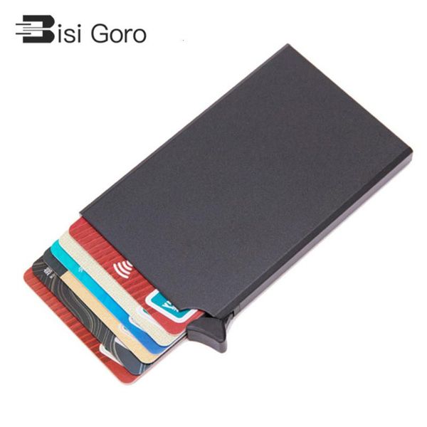 card holders bisigoro rfid holder anti-theft smart wallet thin id case 2021 automatically solid metal, Brown;gray
card holders bisigoro rfid holder anti-theft smart wallet thin id case 2021 automatically solid metal, Brown;gray