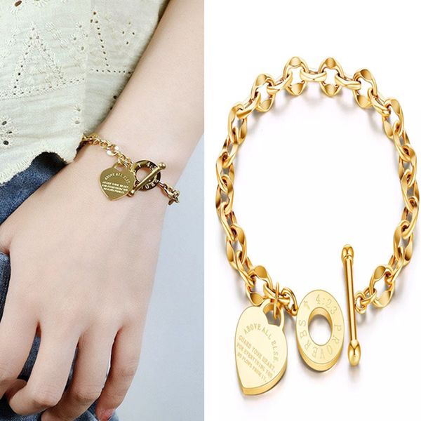 stainless steel designer bangle jewellery love heart bracelets for women party gift easy buckle fashion gold color chain charm bangles luxur, Black
stainless steel designer bangle jewellery love heart bracelets for women party gift easy buckle fashion gold color chain charm bangles luxur, Black