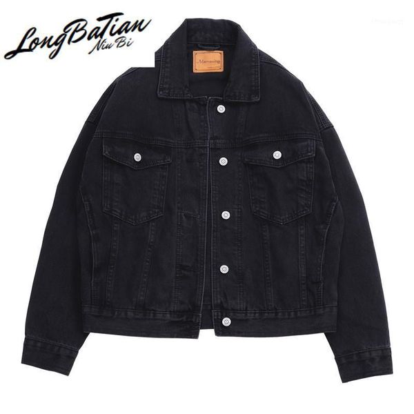 women's jackets 2021 spring autumn korean plus size black denim women harajuku vintage casual jeans jacket ladies student basic coat, Black;brown
women's jackets 2021 spring autumn korean plus size black denim women harajuku vintage casual jeans jacket ladies student basic coat, Black;brown