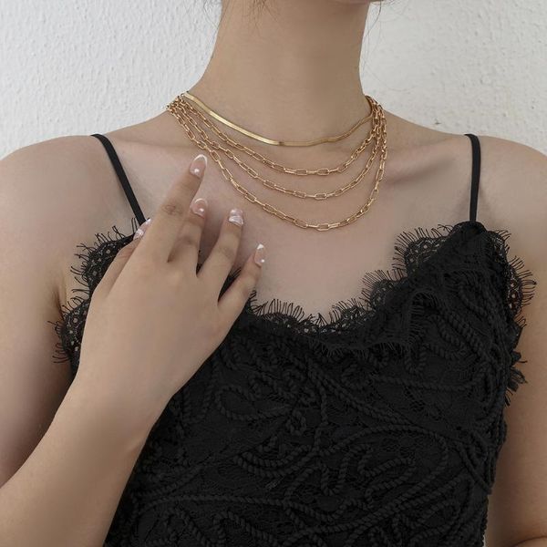 chains ladies trend personality retro chain multilayer necklace female anniversary accessories gift, Silver
chains ladies trend personality retro chain multilayer necklace female anniversary accessories gift, Silver