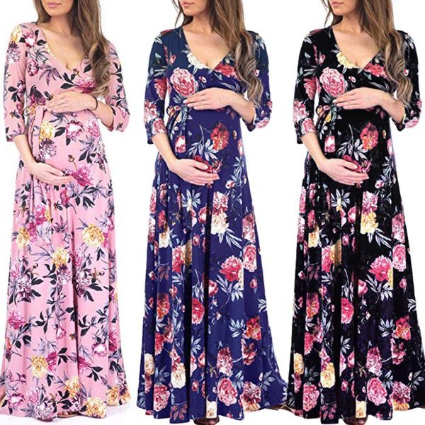 maternity dresses autum dress long sleeve pregnancy gown for po shooting baby shower floral print women robe, White
maternity dresses autum dress long sleeve pregnancy gown for po shooting baby shower floral print women robe, White
