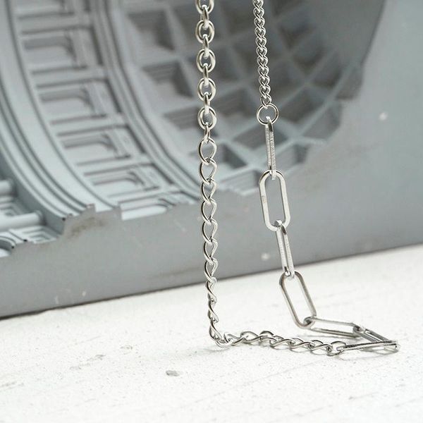 chains european and american cold wind thickness personality stitching hollow chain necklace men women couple net red small jewelry, Silver
chains european and american cold wind thickness personality stitching hollow chain necklace men women couple net red small jewelry, Silver