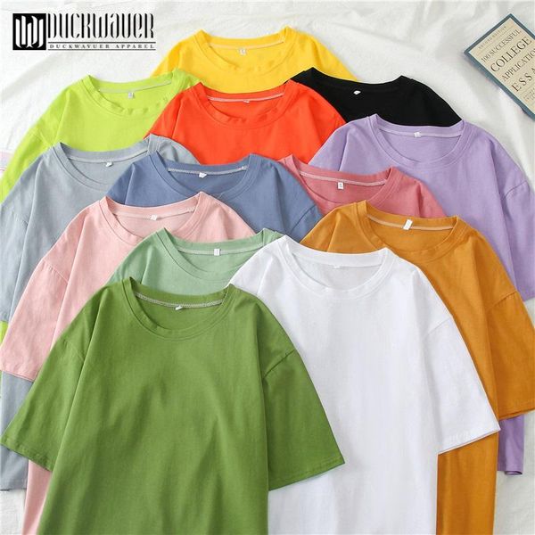 women's t-shirt duckwaver minimalist 13 colors soild women t shirt -2xl short sleeve casual loose sweet couple clothes female tee, White
women's t-shirt duckwaver minimalist 13 colors soild women t shirt -2xl short sleeve casual loose sweet couple clothes female tee, White