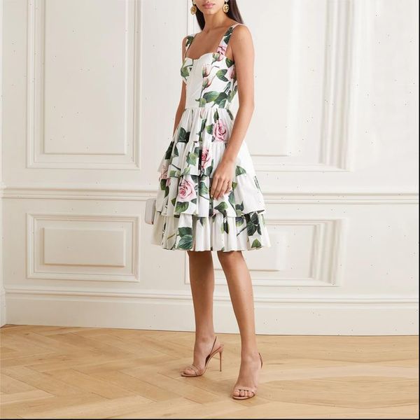 women dresses summer beach rose floral dress spaghetti strap backless flower print female casading ruffles ball gown, Black;gray
women dresses summer beach rose floral dress spaghetti strap backless flower print female casading ruffles ball gown, Black;gray