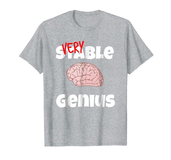 very stable genius funny anti-trump t-shirt, White;black